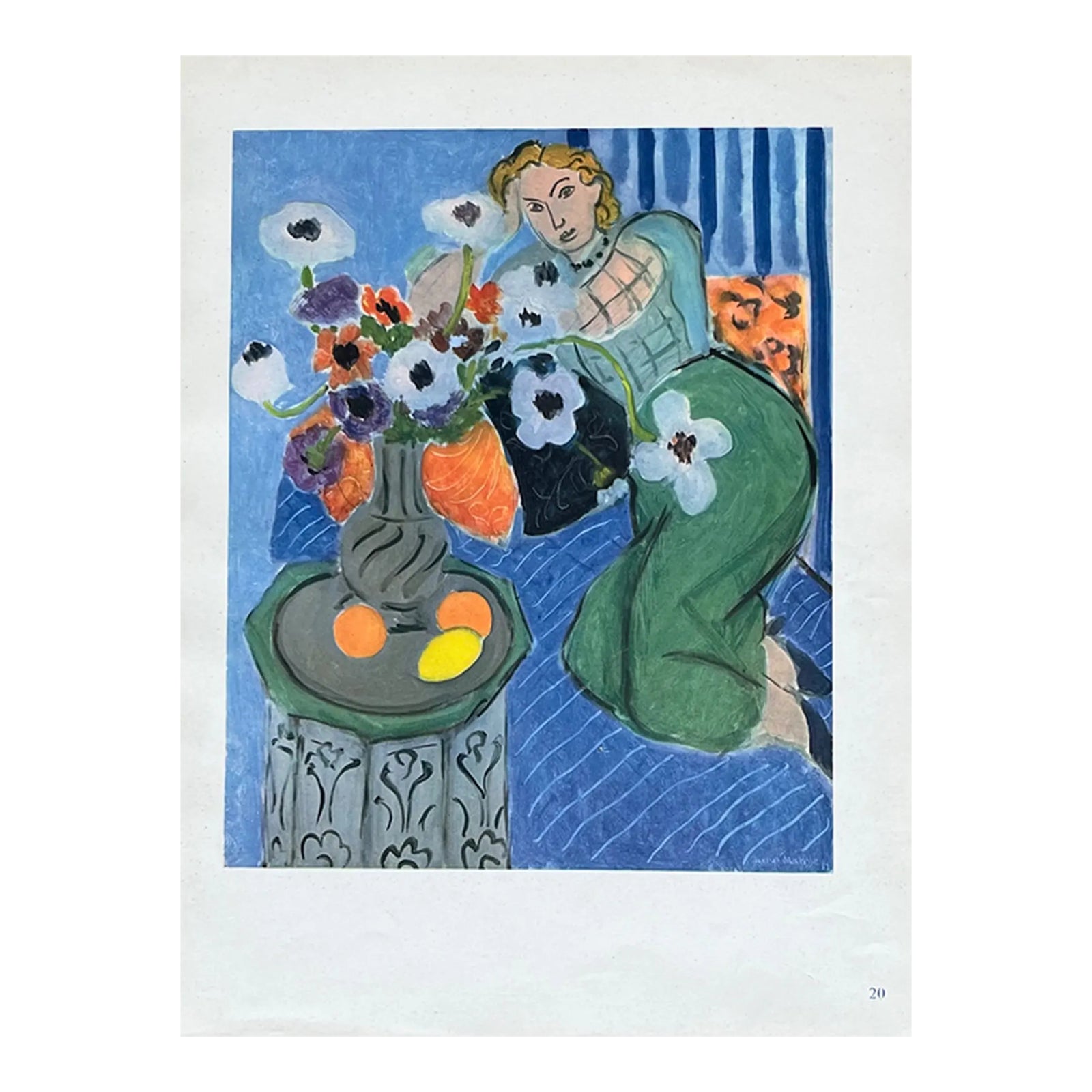 Henri Matisse Engraving 20 Harmony in Blue 1948 | Chairish