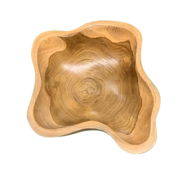 2010s Medium Wooden Bowl For Sale - Image 5 of 5