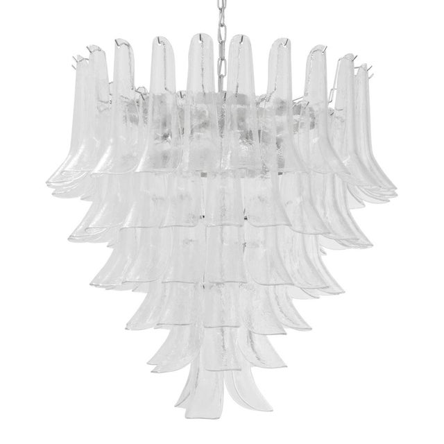 Italian Petal Suspension Lamp in Murano Glass For Sale - Image 14 of 14