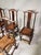 Wood Vintage Chinese Brown Tall Yokeback Chairs, Set of 6 For Sale - Image 7 of 16