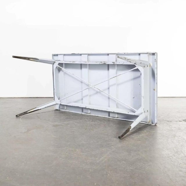 Tolix Vintage French T55 Tolix Rectangular Dining Table, 1960s For Sale - Image 4 of 17