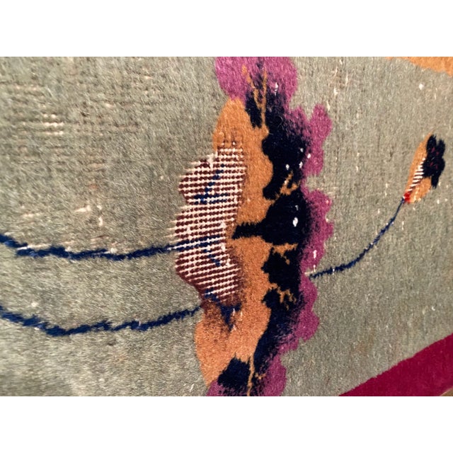 Textile Antique Chinese Hand-Knotted Rug - 8′10″ × 11′3″ For Sale - Image 7 of 12