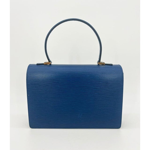 Mid 20th Century Mid 20th Century Louis Vuitton Blue Epi Concorde Bag For Sale - Image 5 of 12