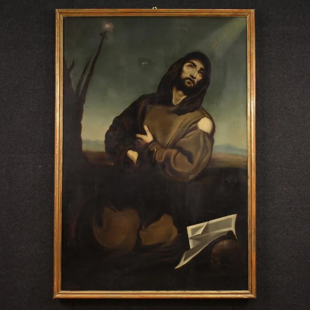 Saint Francis, 1865, Oil on Canvas, Framed For Sale - Image 16 of 16