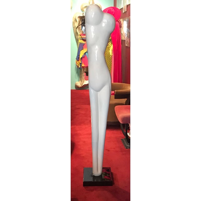 1960s Vintage Mid-Century Stylized Nude Large White Sculpture Art For Sale - Image 5 of 5
