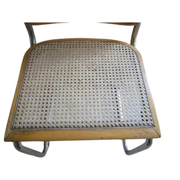 1980s Mid Century Modern Marcel Breuer Style Cane Cesca Chrome Cantilever Chair For Sale In Naples, FL - Image 6 of 7