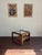 Stunning mid century modern coffee table featuring sculptural bentwood walnut design with inset glass top and lower...