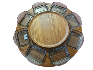 Lazy Susan in Teak by Susan Digsmed, 1964, Set of 9