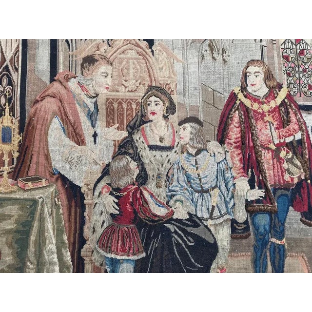 Blue French Needlepoint Tapestry For Sale - Image 8 of 14