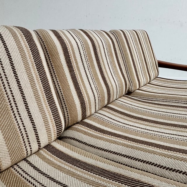 Wood Vintage Sofa in Teak and Wool attributed to Arne Wahl Iversen, Denmark, 1960s For Sale - Image 7 of 10