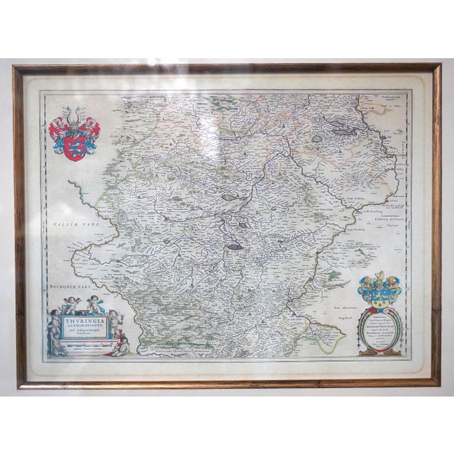 English Pair of English Framed & Matted Map Prints For Sale - Image 3 of 14