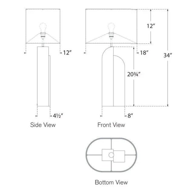 2020s Kelly Wearstler for Visual Comfort Signature Savoye Large Right Table Lamp in White Marble with Linen Shade For Sale - Image 5 of 5