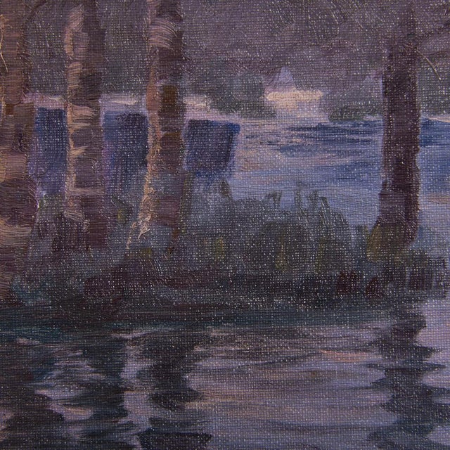 Frederik Larsen-Saerslov, Birken Am Teich, Oil on Canvas, Framed For Sale - Image 3 of 7