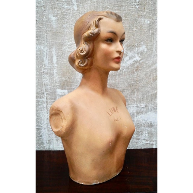 Vintage Mannequin Lubé Paris Bust, 1930 For Sale - Image 4 of 9