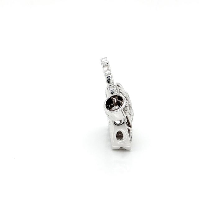Transparent Mid 20th Century 14k Yellow Gold Diamond Purse Charm Pendant  Open Handbag Design For Sale - Image 8 of 9