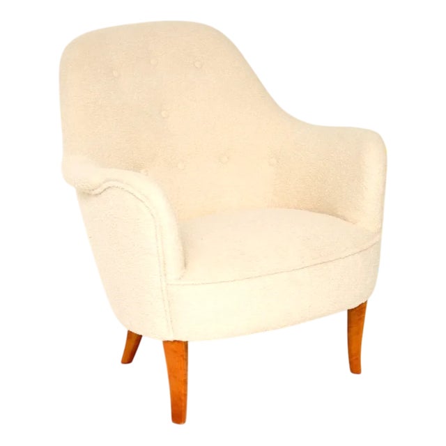 Vintage Swedish Cirkus Armchair from Carl Malmsten, 1960s For Sale
