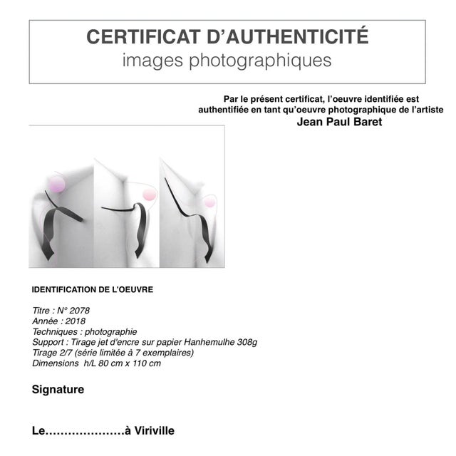 2078 2018 Photography Inkjet print on paper Edition 2/7 (limited edition of 7) 110 x 80 cm Signed, with certificate. Jean-...