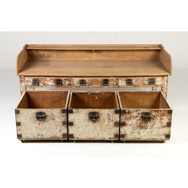 Large 19th Century French Pine Baker's Table For Sale - Image 4 of 14