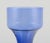 Bo Borgström for Åseda, Swedish glass artist. Art glass vase in blue and orange. Large glass bubble at the bottom....