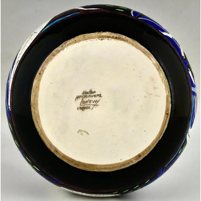 Art Deco Vase in Ceramic, 1925 For Sale - Image 11 of 13