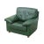 Vintage Chair in Green Leather, 1950s For Sale - Image 3 of 5