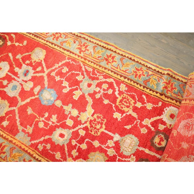 Red Extravagant 19th Century Oushak Wide Long Runner rug no. j5332 For Sale - Image 8 of 10