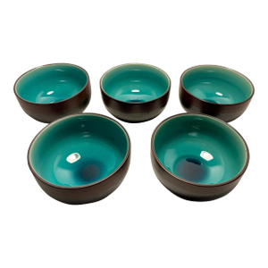 Set of 5 Mino Yaki Ware Japanese Kobachi Bowls Kannyu Glaze