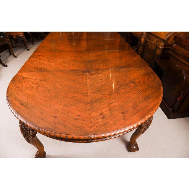 Antique Burr Walnut Queen Anne Revival Dining Table by Maple & Co, 19th Century For Sale - Image 12 of 18