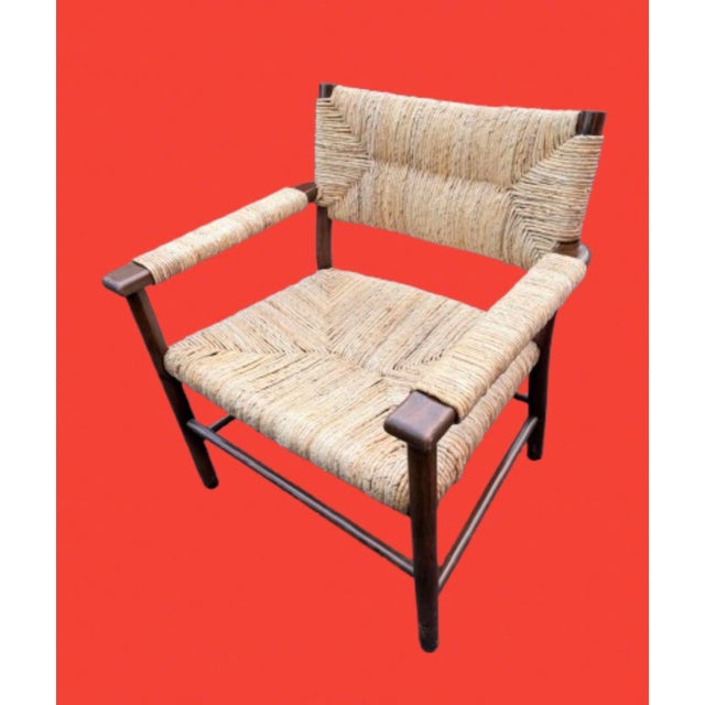 Mid-Century Modern Vintage Woven Rush Lounge Chair in the Style Mel Smilow For Sale - Image 3 of 10
