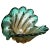 Bubble Murano Glass Shell Bowl Vase from Seguso Bullicante, Italy, 1970s For Sale
