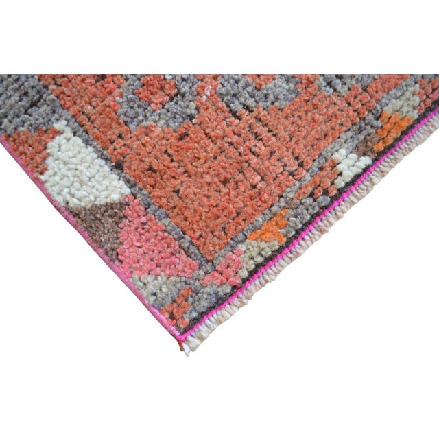 Vintage Turkish Runner Rug – Handwoven Wool in Boho Tribal Anatolian Motif For Sale - Image 11 of 12