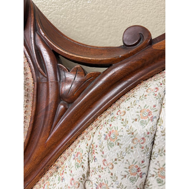 Antique Victorian Balloon Back Sofa For Sale - Image 11 of 12