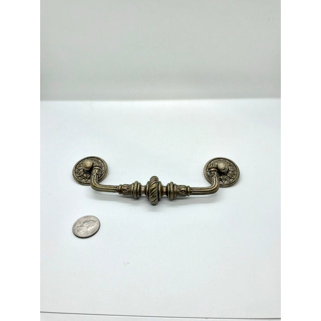 Traditional Henredon Decorative Pull Antique Silver For Sale - Image 3 of 4