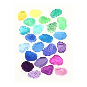 7.10.24 #23 - Multicolor Abstract Painting on Paper Original Artwork by Shiri Phillips