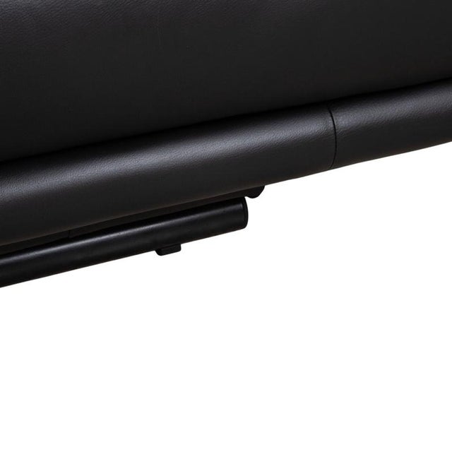 Animal Skin Two-Seater Leather 6500 Sofa in Black with Manual Function from Rolf Benz For Sale - Image 7 of 16
