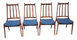 Vintage teak dining chairs, set of 4