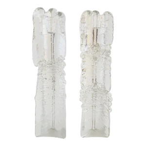 Glasslight Studio Art Glass Candleholders-A Pair
