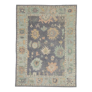 Turkish Oushak Rug 9'5" x 12'7" For Sale