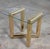 1970s Modern Brass Plated “Z” End or Side Table Base—Karl Springer Style For Sale In Seattle - Image 6 of 12
