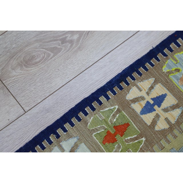 1970s Tribal Style Handmade Oushak Kilim Rug For Sale In Sacramento - Image 6 of 10