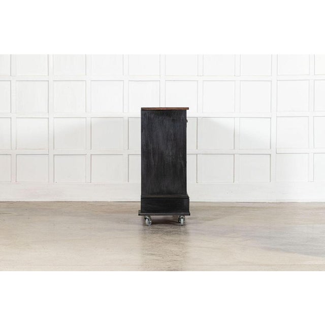 Black 19th Century English Ebonised Mahogany & Pine Shop Counter, 1890s For Sale - Image 8 of 16