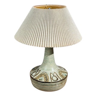 Noomi Backhausen, Table Lamp, Green Ceramic, Denmark, 1960s For Sale