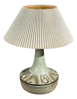 Noomi Backhausen, Table Lamp, Green Ceramic, Denmark, 1960s