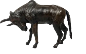 Vintage Papier Mâché Buffalo Figure, 1970s
