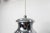 Floral Pendant Lamp in Chromed Metal and Grayed Glass, 1970 For Sale - Image 4 of 14
