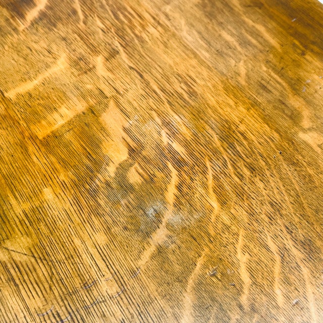 Antique Quartersawn Solid Oak Library Table With Twist Legs & Drawer For Sale - Image 9 of 12