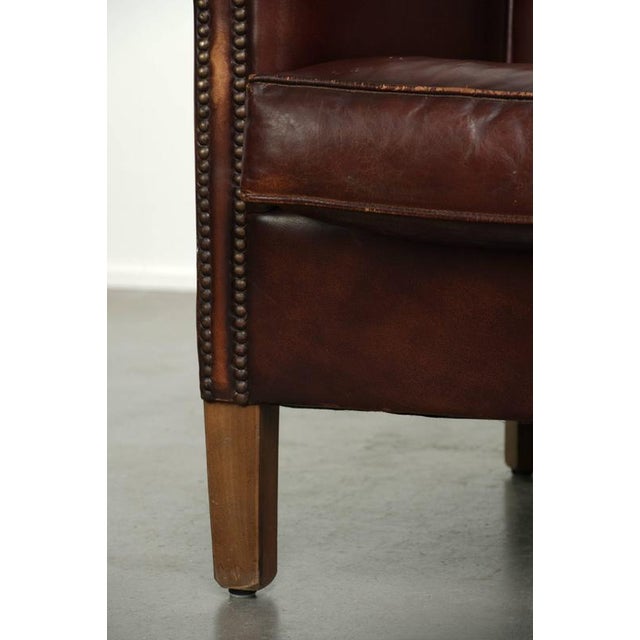 English Sheepskin 2-Seater Club Sofa For Sale - Image 13 of 14