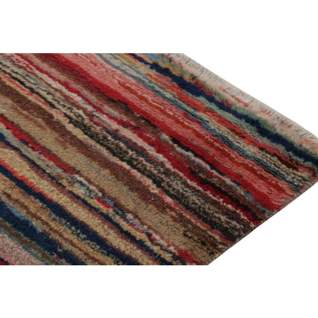 1960s 1960s Vintage Striped Runner in Polychromatic Stripes, Abstract Pattern For Sale - Image 5 of 8
