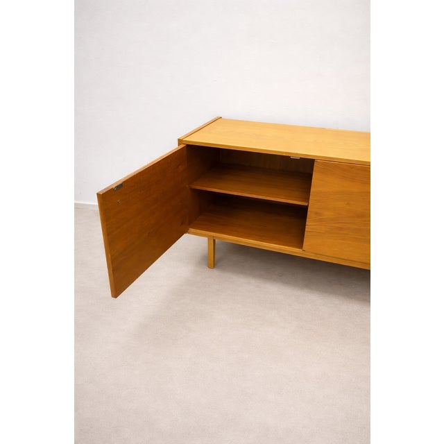 Wood Mid-Century Modern Scandinavian Style Sideboard in Warm Wood Veneer, 1960s For Sale - Image 7 of 8