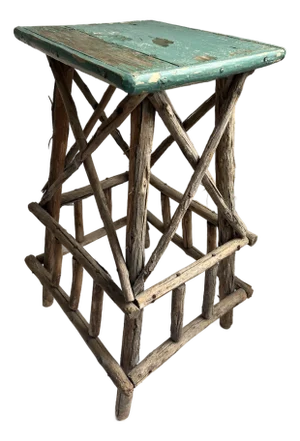Vintage Adirondack Twig Side Table